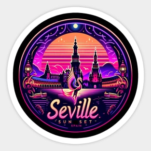 Seville Sunset - Colorful Twilight Sticker